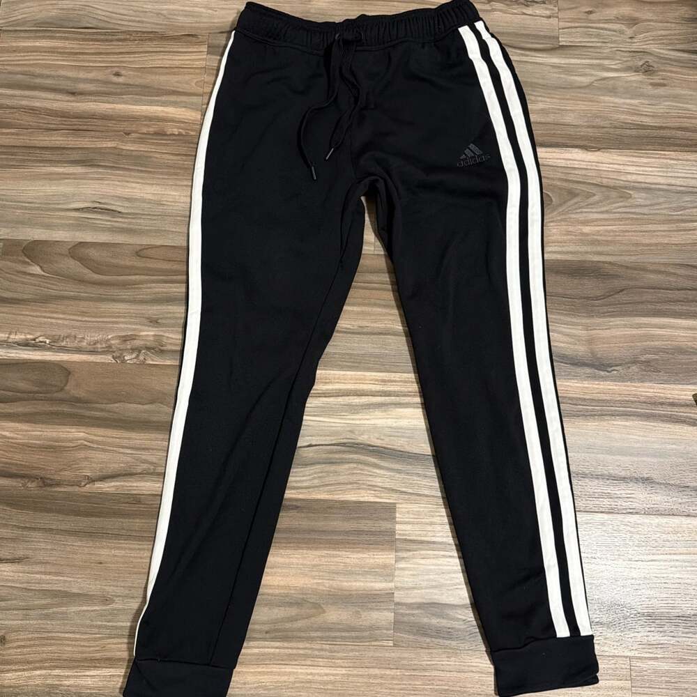 Adidas Women's M Basketball Jogger Pants Black Athletic NWT
